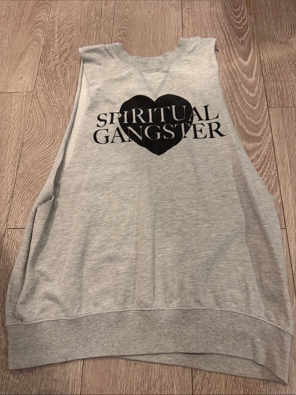 Spiritual Gangster Gray Muscle Tank with Black Heart Logo